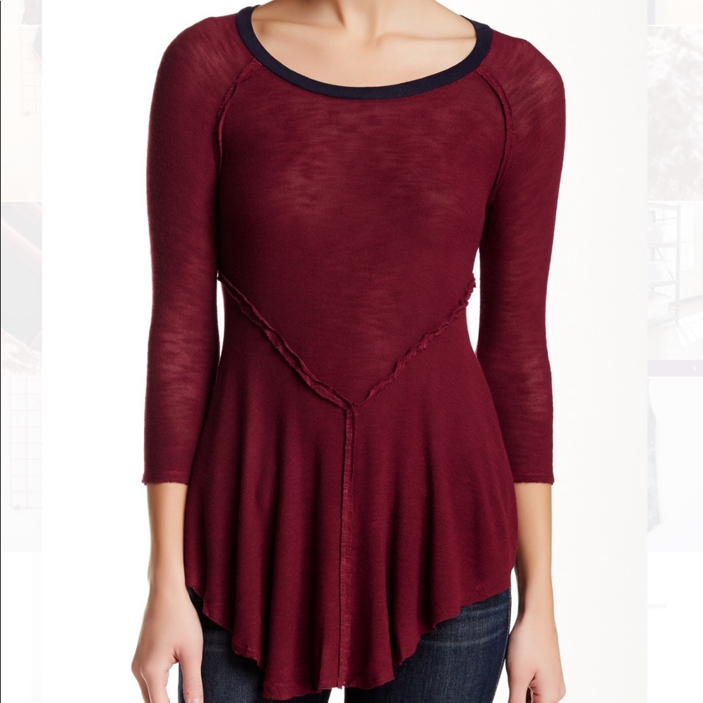 FREE PEOPLE Intimately 3/4 Sleeve Top